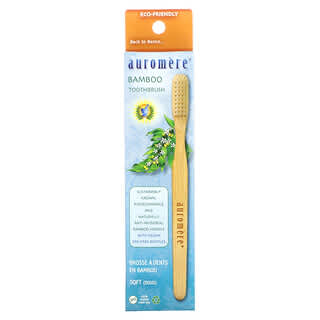 Auromere, Cepillo de dientes de bambú, suave`` 1 cepillo de dientes
