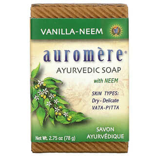 Auromere, Ayurvedic Bar Soap with Neem, Vanilla-Neem, 2.75 oz (78 g)