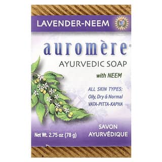 Auromere, Ayurvedic Bar Soap with Neem, Lavender-Neem, ayurvedisches Seifenstück mit Neem, Lavendel-Neem, 78 g (2,75 oz.)