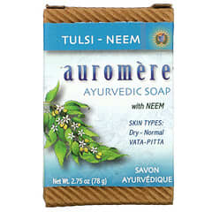 Auromere, 阿育吠陀肥皂，含印楝、图尔西 - 印楝，2.75 盎司（78 克）