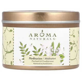 Aroma Naturals, Soy VegePure, Travel Tin Candle, Meditation, Patchouli & Frankincense, 2.8 oz (79.38 g)