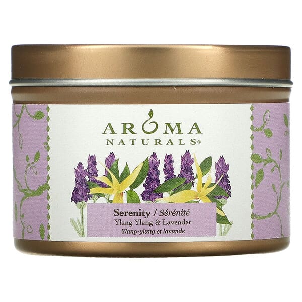 Aroma Naturals, Soy VegePure, Travel Candle, Serenity, Ylang Ylang & Lavender, 2.8 oz (79.38 g)
