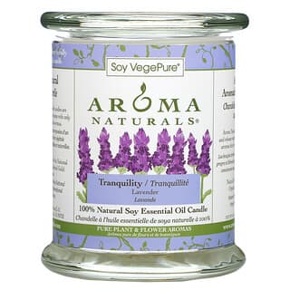 Aroma Naturals, 100% натуральная соевая свеча с эфирным маслом, спокойствие, лаванда, 260 г (8,8 унции)