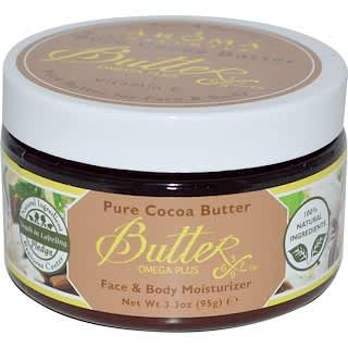 Aroma Naturals, Pure Cocoa Butter with Vitamin E for Face & Body, 3.3 oz (95 g)