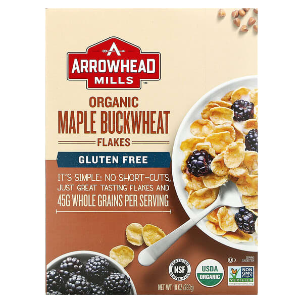 Arrowhead Mills, Copos de Trigo Orgánico, Sin Gluten, 10 oz (283 g)