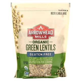 Arrowhead Mills, Organic Green Lentils, 16 oz  (453 g)