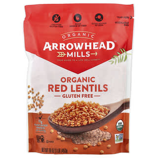 Arrowhead Mills, Økologiske røde linser, 453 g