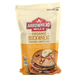 Arrowhead Mills, Mezcla de trigo sarraceno orgánico, para panqueques y gofres, 737 g (1 lb)