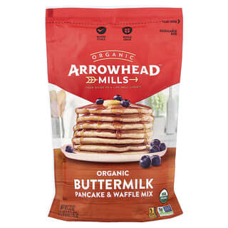 Arrowhead Mills, Mistura para Panqueca e Waffle de Leitelho Orgânico, 623 g (1 lb e 6 oz)
