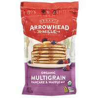 Arrowhead Mills, Mezcla multicereales para panqueques y waffles orgánicos, 623 g (22 oz)
