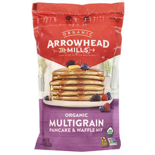 Arrowhead Mills, Organic Multigrain Pancake & Waffle Mix, Bio-Mehrkornpfannkuchen- und Waffelmischung, 623 g (22 oz.)