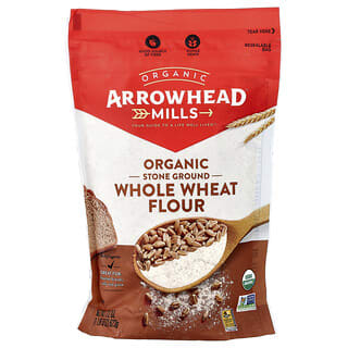 Arrowhead Mills, Farina di grano integrale biologica, macinata a pietra, 623 g