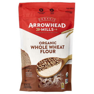 Arrowhead Mills, Organic Whole Wheat Flour, Stone Ground, 22 oz (623 g)