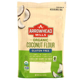 Arrowhead Mills, Farine de noix de coco biologique, sans gluten, 453 g