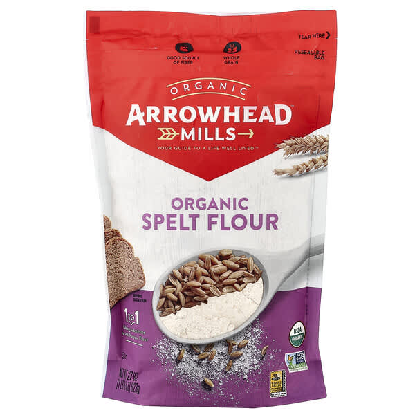 Arrowhead Mills, 유기농 스펠트 가루, 623g(22oz)