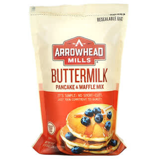 Arrowhead Mills, Mezcla natural para panqueques y waffles, suero de manteca, 26 oz (737 g)