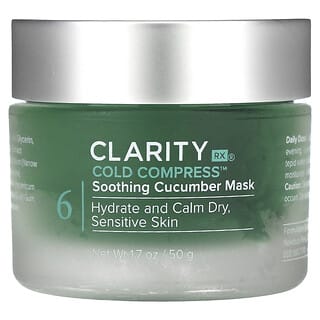ClarityRx, Máscara de Pepino Calmante com Compressa Fria, 50 g (1,7 oz)