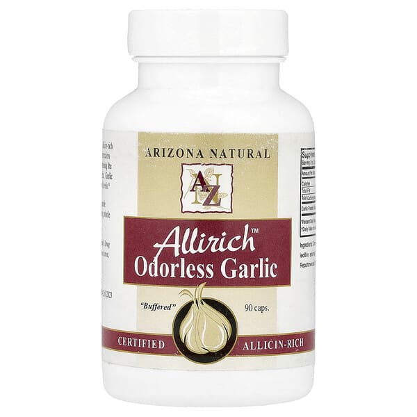 Arizona Natural, Allirich™, Odorless Garlic, 90 Caps (170 mg per Capsule) — product photo 1
