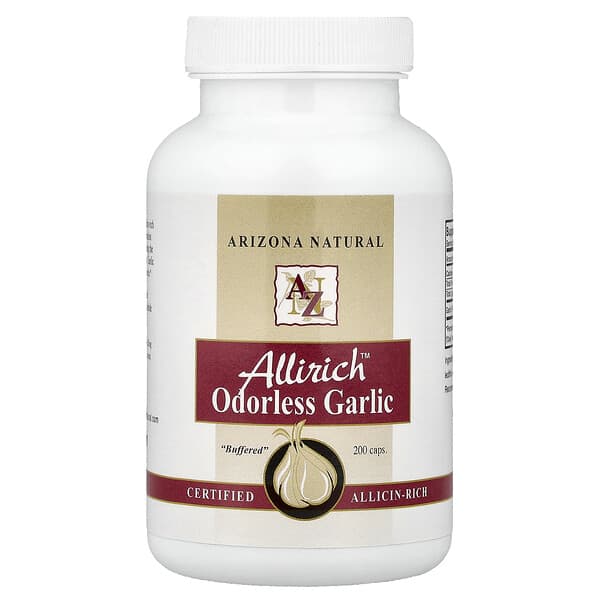 Allirich™ Odorless Garlic, 200 Caps (170 mg per Capsule)