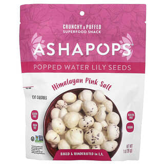 AshaPops, Biji Teratai Air, Garam Merah Jambu Himalaya, 1 oz (28 g)