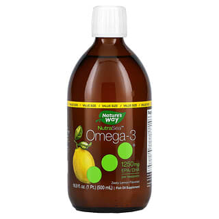 Nature's Way, NutraSea, Omega-3, 자극적인 레몬 맛, 16.9 액량 온스 (500 ml)