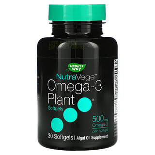 ناتشرز واي‏, NutraVege، نبات يحتوي على أوميجا-3، 500 مجم، 30 كبسولة هلامية