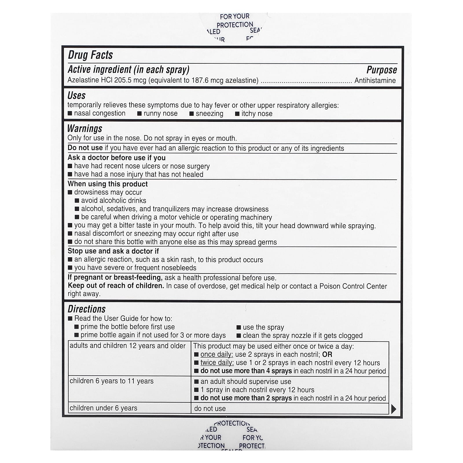 ASTEPRO, Allergy, Antihistamine Nasal Spray, FragranceFree, 0.78 fl oz