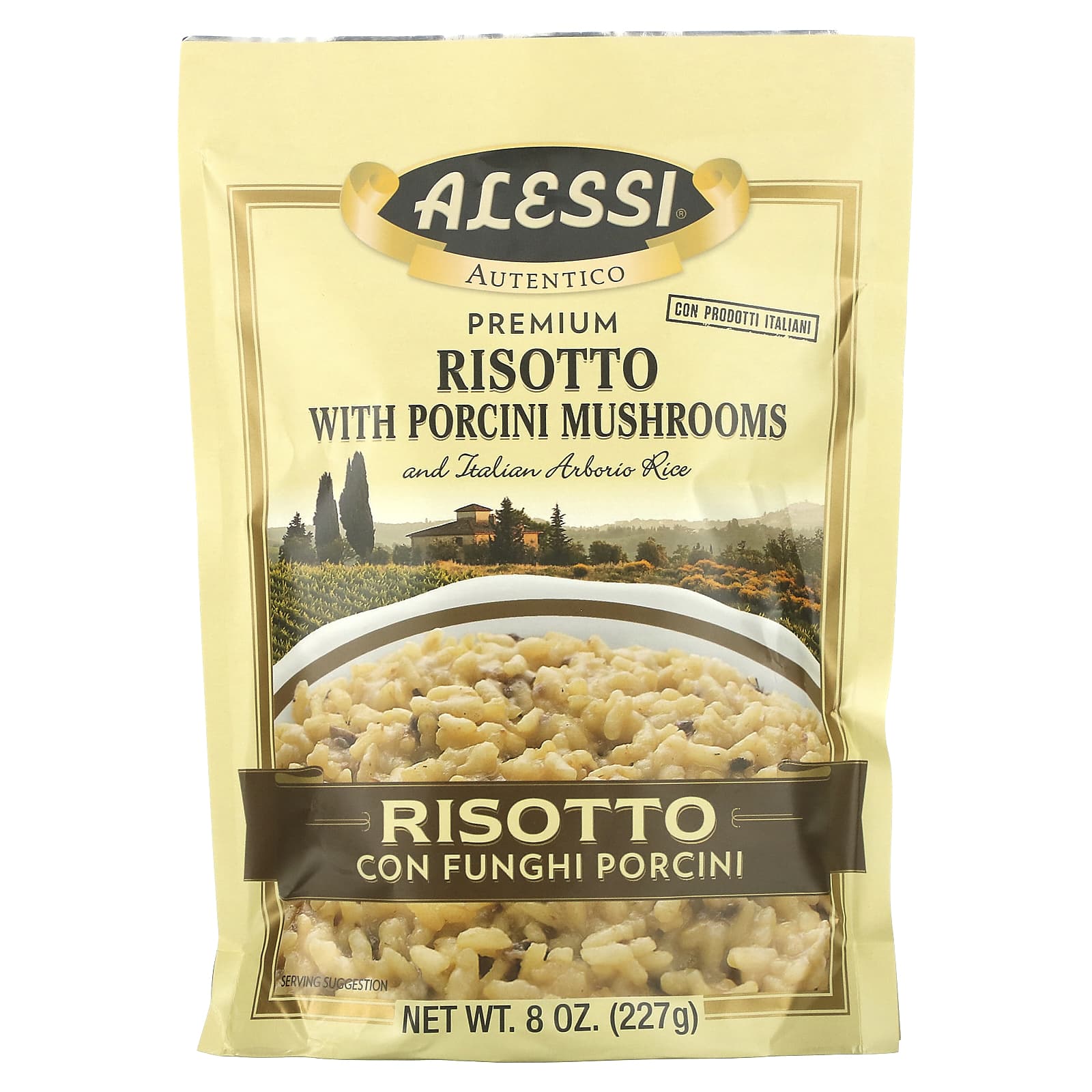 Alessi, Premium Risotto with Porcini Mushrooms and Italian Arborio Rice, 8 oz (227 g)
