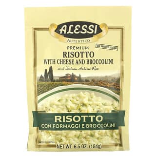 Alessi, プレミアムリゾット、チーズとブロッコリー、イタリア産アルボリオ米、184g（6.5オンス）