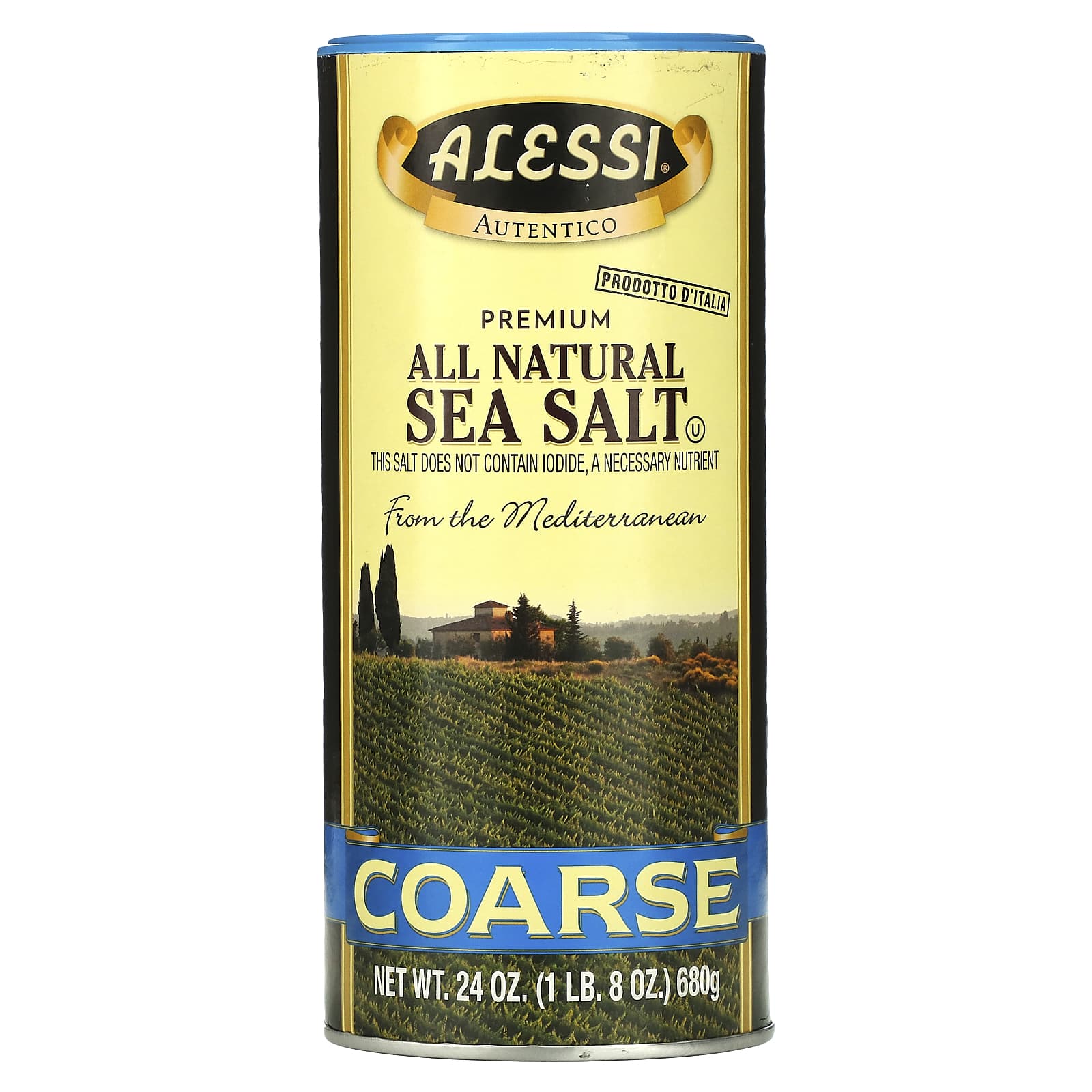 Alessi, Premium All Natural Sea Salt, Coarse, 24 oz (680 g)