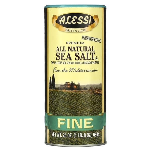 Alessi, 優質全天然海鹽，精煉，24 盎司（680 克）