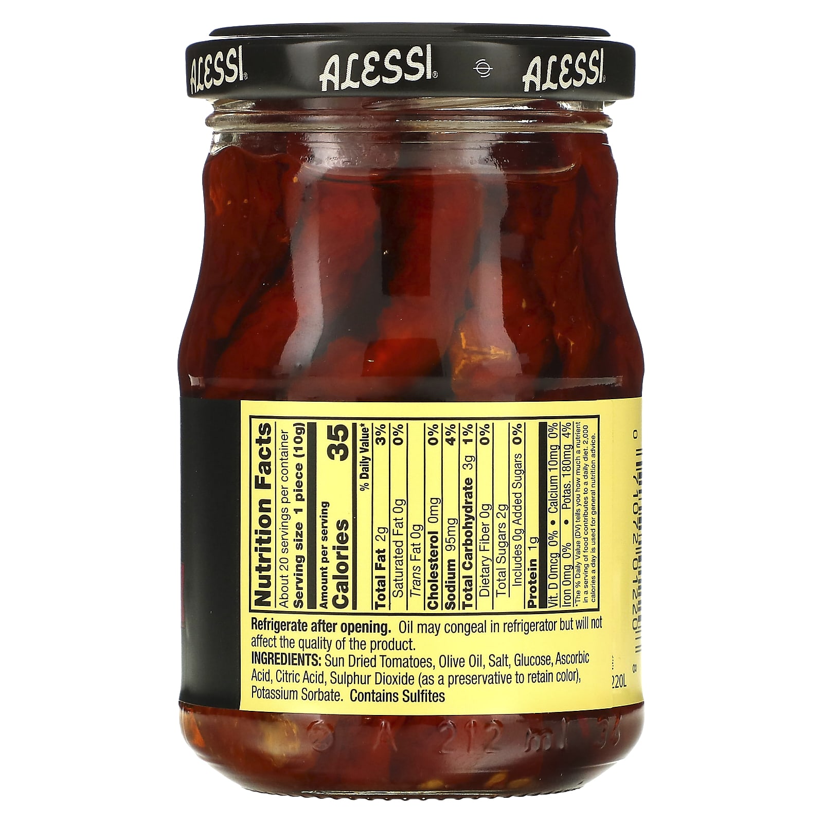 Alessi, Premium Sun Dried Tomatoes in Extra Virgin Olive Oil, 7 fl oz