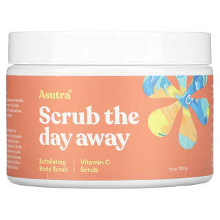 Asutra, Scrub The Day Away, esfoliante corporal, esfoliante com vitamina C, 350 g