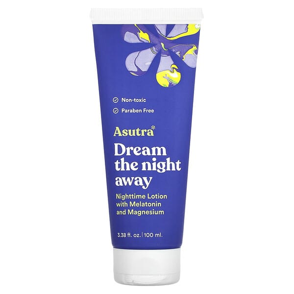 Asutra, Dream the Night Away, Nighttime Lotion with Melatonin and