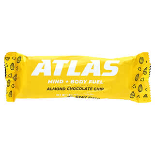 Atlas Bar, Barrita proteica, Almendras y chips de chocolate, 54 g (1,9 oz)