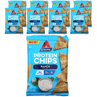 Atkins, Chips protéinées, Ranch, 8 sacs, 32 g chacun