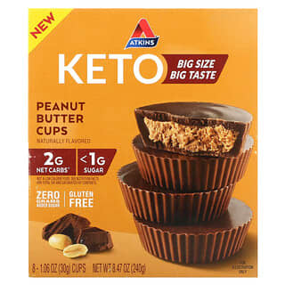 Atkins, Peanut Butter Cups, 8 Cups, 1.06 oz (30 g) Each