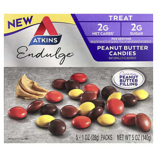 Atkins, Endulge，花生醬糖，5 根，每根 1 盎司（28 克）