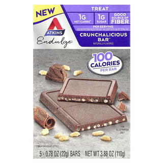 Atkins, Endulge™, Crunchalicious Bar, 5 Bars, 0.78 oz (22 g) Each