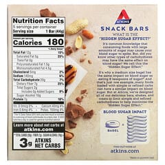 Atkins, Snack, Proteinriegel, Karamell-Schoko-Nuss-Riegel, 5 Riegel, 44 g (1,55 oz.) pro Riegel