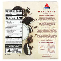 Atkins, Protein-Rich Meal Bar, proteinreicher Mahlzeiten-Riegel, Cookies n' Creme-Riegel, 5 Riegel, 50 g (1,76 oz.) pro Riegel