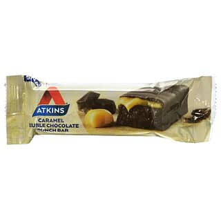 Atkins, Refrigerio, barra de chocolate crujiente con caramelo doble, 5 barras, 1,55 oz (44 g) cada una