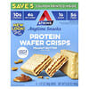 Anytime Snacks, Protein Wafer Crisps, Protein-Wafer-Chips, Erdnussbutter, 5 Riegel, je 36 g (1,27 oz.).