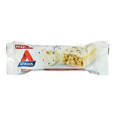 Atkins, Protein Meal Bar, Birthday Cake Bar, 5 Bars, 1.69 oz (48 g) Each