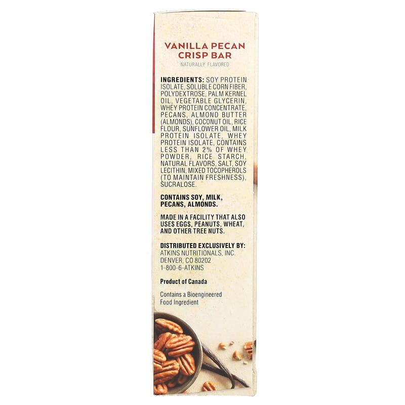 atkins vanilla pecan crisp bar