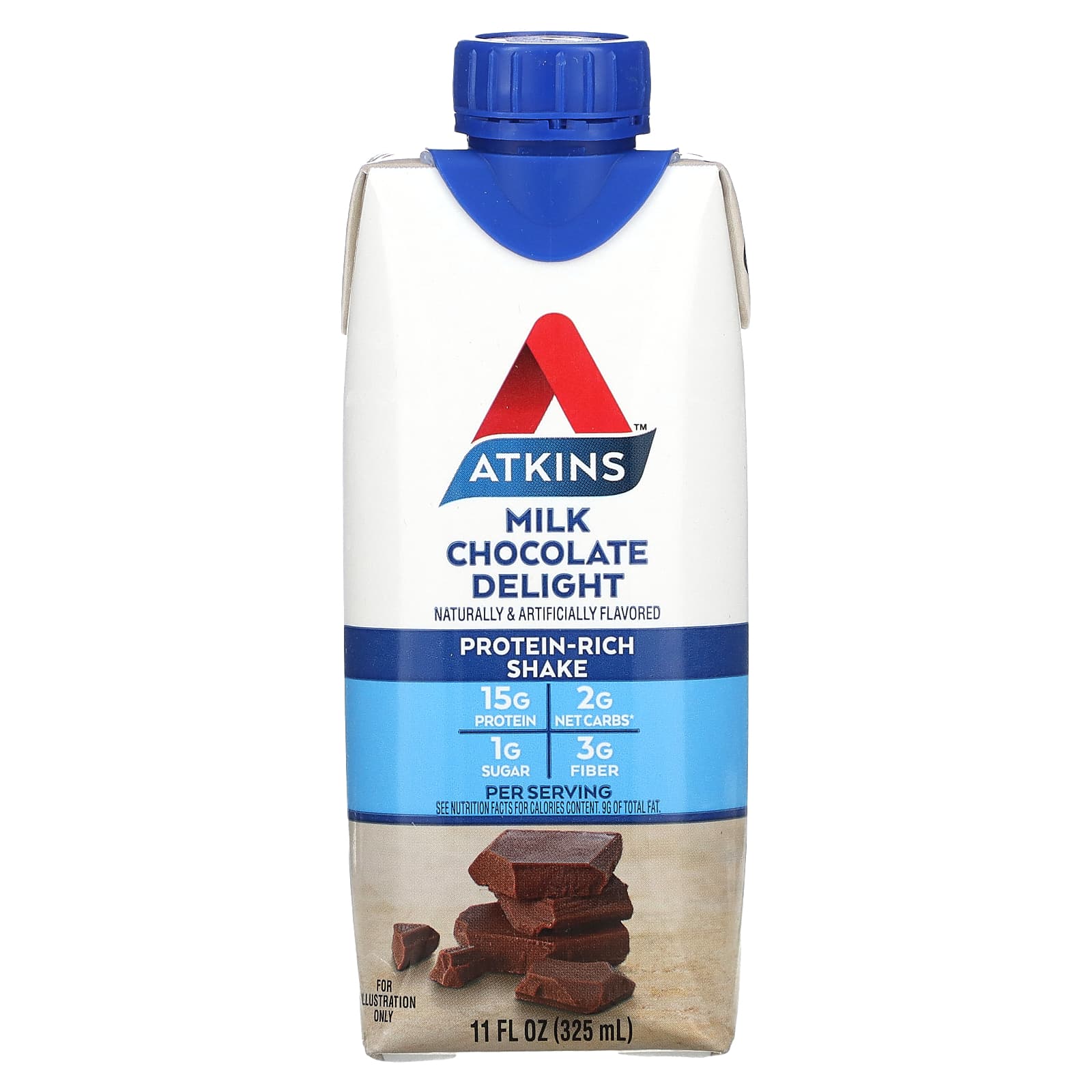 Atkins Protein Rich Shake Milk Chocolate Delight 4 Shakes 11 Fl Oz