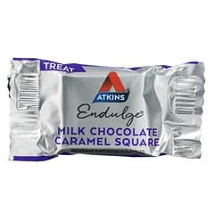 Atkins, 간식, 밀크 초콜릿 캐러멜 스퀘어스, 15조각, 조각당 11.5g(0.41oz)