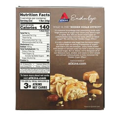 Atkins, Endulge, Peanut Caramel Cluster, 5 Bars, 1.2 oz (34 g) Each