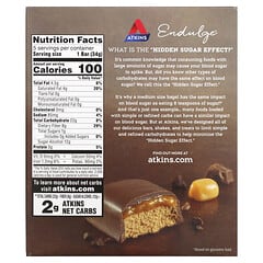 Atkins, Endulge, barres mousse au chocolat et caramel, 5 barres, 34 g (1,2 oz) par barre