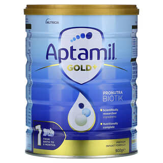 Aptamil, Gold+Pronutra Biotik，高级婴儿配方奶粉，从出生至 6 个月，31.75 盎司（900 克）